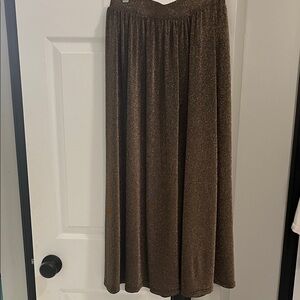 Jcrew Brown Metallic A-Line Maxi Skirt - Women